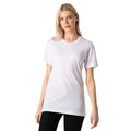 Weiß - Back - Skinni Fit - T-Shirt für Herren-Damen Unisex