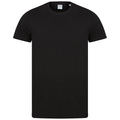 Schwarz - Front - Skinni Fit - T-Shirt für Herren-Damen Unisex