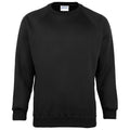 Schwarz - Front - Maddins Kinder Sweatshirt Coloursure, Rundhalsausschnitt