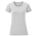 Grau meliert - Front - Fruit of the Loom - "Iconic" T-Shirt für Damen