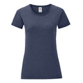 Marineblau - Front - Fruit of the Loom - "Iconic" T-Shirt für Damen