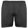 Schwarz - Front - Maddins Kinder Sport Shorts mit Streifen