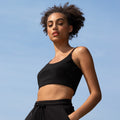 Schwarz - Back - Skinni Fit - "Fashion" Kurzes Top Verstellbarer Gurt für Damen