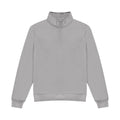 Grau meliert - Front - Kustom Kit - Sweatshirt mit kurzem Reißverschluss für Herren