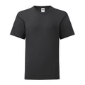 Schwarz - Front - Fruit of the Loom - "Iconic 150" T-Shirt für Kinder