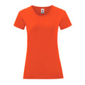 Flame - Front - Fruit of the Loom - "Iconic" T-Shirt für Damen