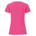 Fuchsie - Back - Fruit of the Loom - "Iconic" T-Shirt für Damen