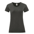 Hellgrau - Front - Fruit of the Loom - "Iconic" T-Shirt für Damen