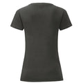 Hellgrau - Back - Fruit of the Loom - "Iconic" T-Shirt für Damen