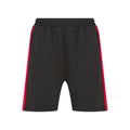 Schwarz-Rot - Front - Finden & Hales - Shorts für Herren