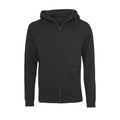 Schwarz - Front - Build Your Brand - Hoodie mit durchgehendem Reißverschluss für Herren