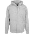 Grau meliert - Front - Build Your Brand - Hoodie mit durchgehendem Reißverschluss für Herren