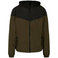 Dunkel-Olive-Schwarz - Front - Build Your Brand - "Tech" Jacke für Herren