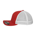 Rot-Weiß - Side - Flexfit - Trucker Cap für Herren-Damen Unisex