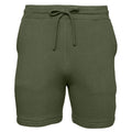 Militärgrün - Front - Bella + Canvas - Sweat-Shorts für Herren