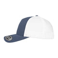 Marineblau-Weiß - Side - Flexfit - Trucker Cap 5 Segmente für Herren-Damen Unisex