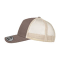 Braun-Khaki - Side - Flexfit - Trucker Cap 5 Segmente für Herren-Damen Unisex