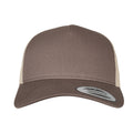 Braun-Khaki - Lifestyle - Flexfit - Trucker Cap 5 Segmente für Herren-Damen Unisex