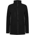 Schwarz-Holzkohle - Front - Henbury - Softshelljacke für Herren-Damen Unisex