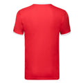 Rot-Weiß - Back - Fruit of the Loom - "Ringer" T-Shirt für Herren