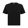 Schwarz - Front - SF - kurzes T-Shirt für Damen