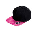 Schwarz-Pink - Front - Result Headwear - "Bronx" Snapback Mütze Flacher Schirm für Herren-Damen Unisex