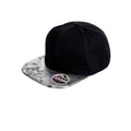 Schwarz-Silber - Front - Result Headwear - "Bronx" Snapback Mütze Flacher Schirm für Herren-Damen Unisex