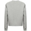 Grau meliert - Back - SF - "Slounge" Sweatshirt kurz geschnitten für Damen