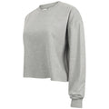 Grau meliert - Lifestyle - SF - "Slounge" Sweatshirt kurz geschnitten für Damen