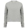 Grau meliert - Front - SF - "Slounge" Sweatshirt kurz geschnitten für Damen