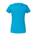 Azure Blau - Back - Fruit of the Loom - "Iconic 195 Premium" T-Shirt für Damen