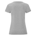 Grau meliert - Back - Fruit of the Loom - "Iconic" T-Shirt für Damen