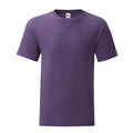 Heideviolett - Front - Fruit of the Loom - "Iconic 150" T-Shirt für Herren