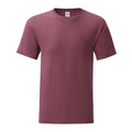 Heide Burgund - Front - Fruit of the Loom - "Iconic 150" T-Shirt für Herren