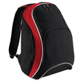 Schwarz-Rot-Weiß - Front - Bagbase - Rucksack "Teamwear"