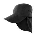 Schwarz - Front - Result Headwear - Legionärshut zusammenlegbar