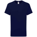 Marineblau - Front - Fruit of the Loom - "Iconic 195" T-Shirt für Kinder