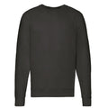 Schwarz - Front - Fruit of the Loom - Sweatshirt für Herren-Damen Unisex  Raglanärmel