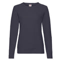 Marineblau - Front - Fruit of the Loom - Sweatshirt Leicht für Damen Raglanärmel