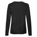 Schwarz - Back - Fruit of the Loom - Sweatshirt Leicht für Damen Raglanärmel