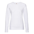 Weiß - Front - Fruit of the Loom - Sweatshirt Leicht für Damen Raglanärmel