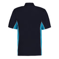 Marineblau-Türkis-Weiß - Back - GAMEGEAR - "Track" Poloshirt für Herren