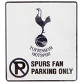 Weiß-Schwarz-Blau - Front - Tottenham Hotspur FC, Metall Schild, No Parking