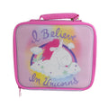 Rosa - Front - Unicorn Kinder Rechteck Lunch Tasche