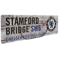 Grau-Schwarz-Blau - Front - Chelsea FC - Straßenschild "Stamford Bridge", Rustikal