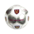 Silber-Weinrot - Front - West Ham United FC - Fußball mit Unterschriften