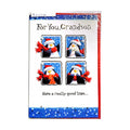 Weiß-Blau-Rot - Front - Weihnachtskarte "For You Grandson Have A Really Good Time" - Karton