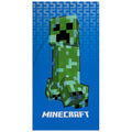 Grün-Blau - Back - Minecraft - Badetuch, Velours