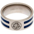 Silber-Blau - Front - Leicester City FC Farbstreifen Ring