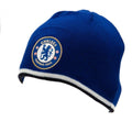 Marineblau-Königsblau - Pack Shot - Chelsea FC Unisex Wende-Strickmütze